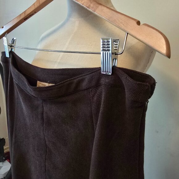 Cotton Ginny - Vintage Corduroy Brown Button Up Top & Skirt Set - Picture 11 of 14